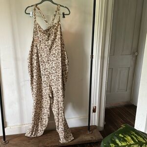 Floral Known Supply Cotton Overalls 4x